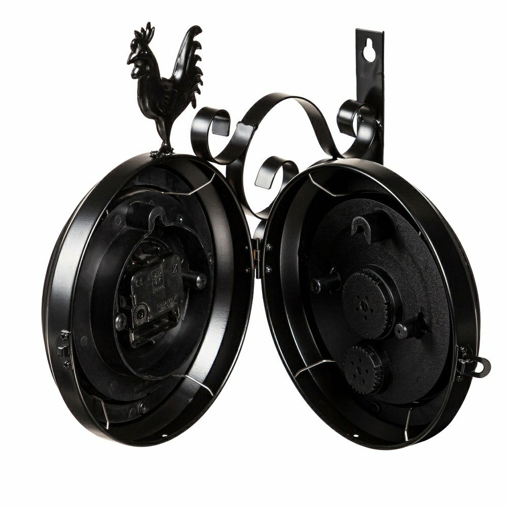Outdoor Rooster Clock and Thermometer | Plow & Hearth