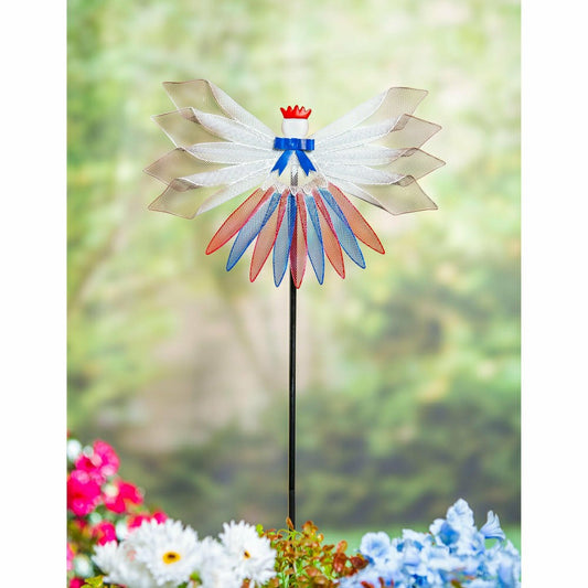 37"H Garden Stake, Americana Angel | Plow & Hearth