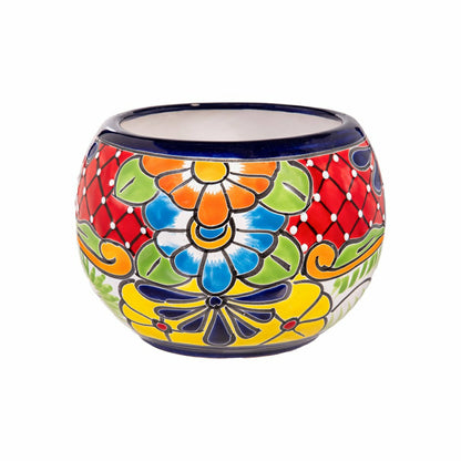 Set of 2 Mexican Talavera Baul Planters | Plow & Hearth