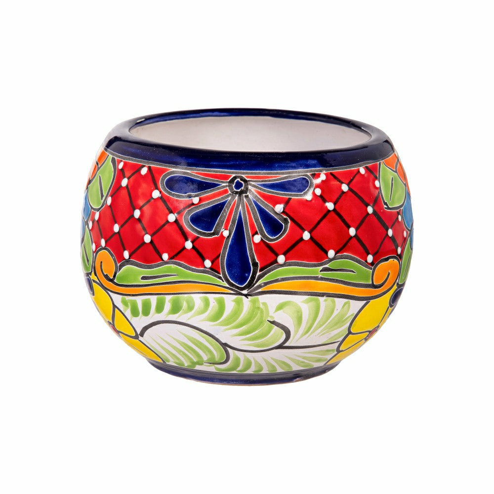 Set of 2 Mexican Talavera Baul Planters | Plow & Hearth