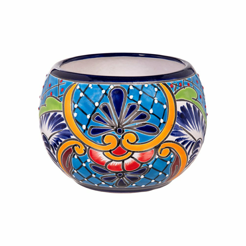 Set of 2 Mexican Talavera Baul Planters | Plow & Hearth