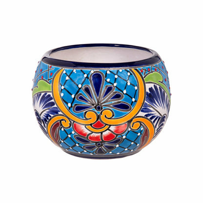 Set of 2 Mexican Talavera Baul Planters | Plow & Hearth