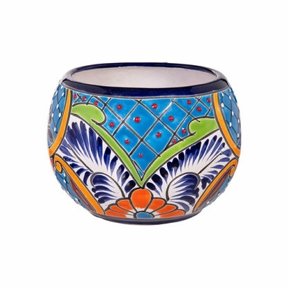 Set of 2 Mexican Talavera Baul Planters | Plow & Hearth