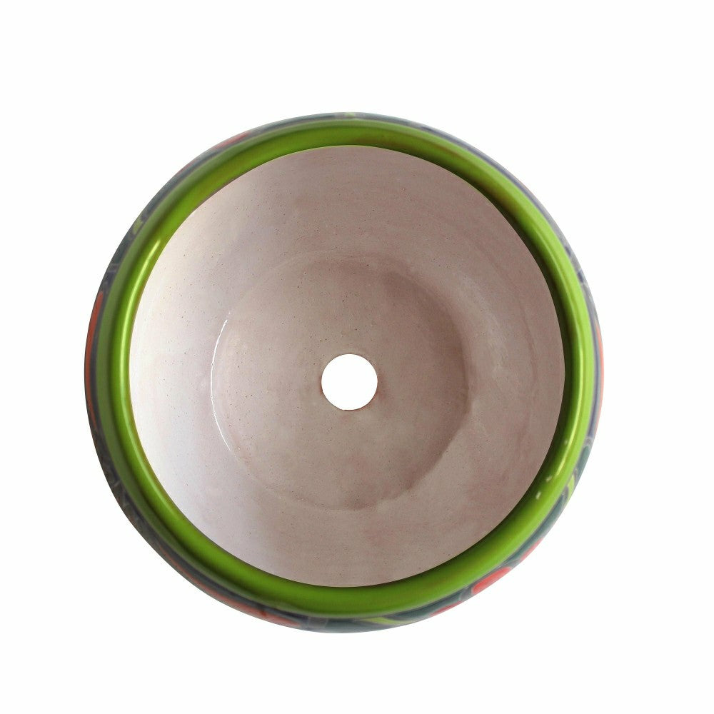 Green Talavera Baul Planter, Medium | Plow & Hearth