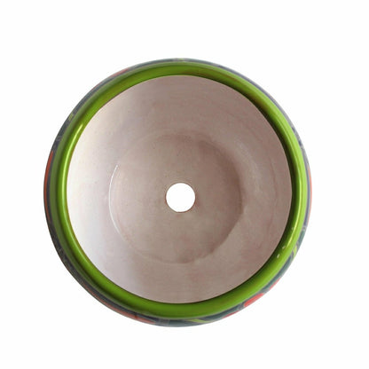 Green Talavera Baul Planter, Medium | Plow & Hearth