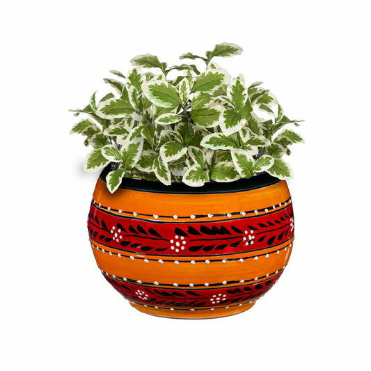 Medium Orange Authentic Talavera Baul Planter | Plow & Hearth