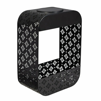 Solar Floral Planter, Black | Plow & Hearth
