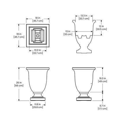 St. Augustine Self-Watering Tall Planter | Plow & Hearth