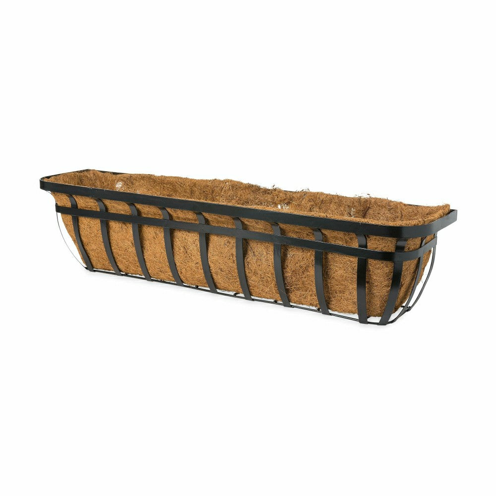 English Hay Basket Window Planter, 30"L | Plow & Hearth