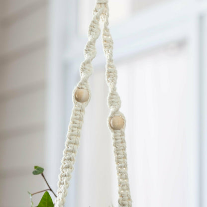 Macrame Large Hanging Globe Plant Cover, Natural | Plow & Hearth