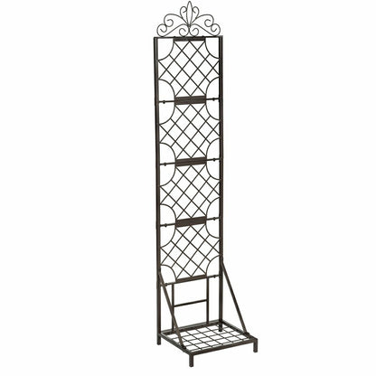Grid Metal Lattice Trellis with Planter Stand | Plow & Hearth