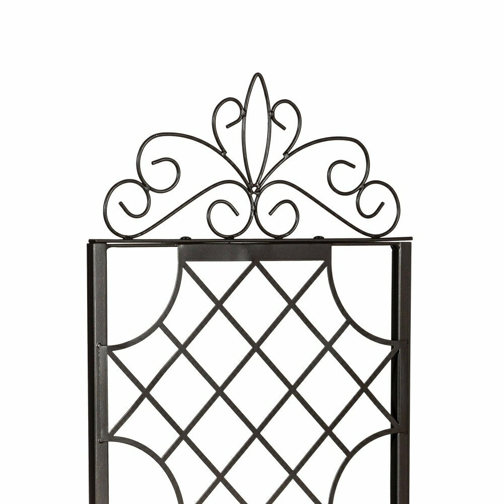 Grid Metal Lattice Trellis with Planter Stand | Plow & Hearth