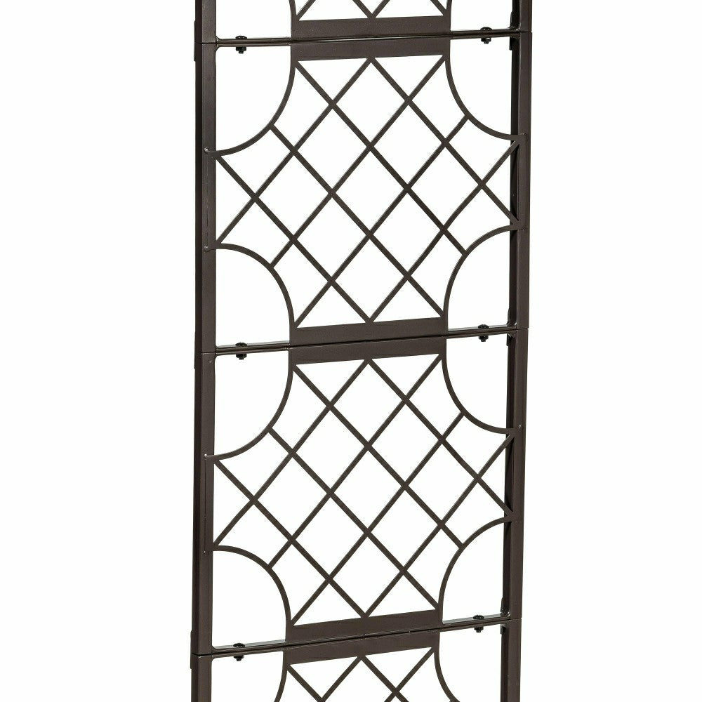 Grid Metal Lattice Trellis with Planter Stand | Plow & Hearth