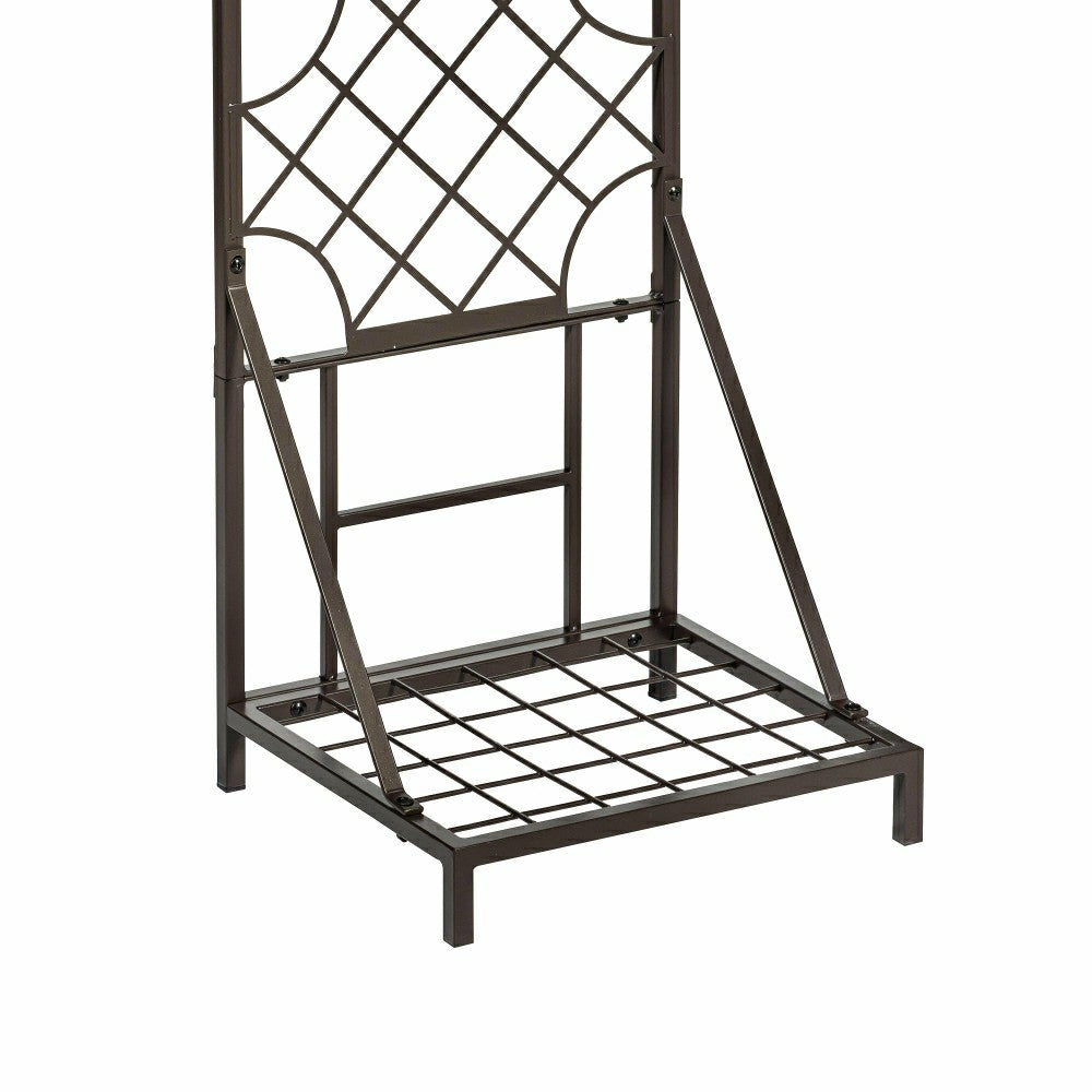 Grid Metal Lattice Trellis with Planter Stand | Plow & Hearth