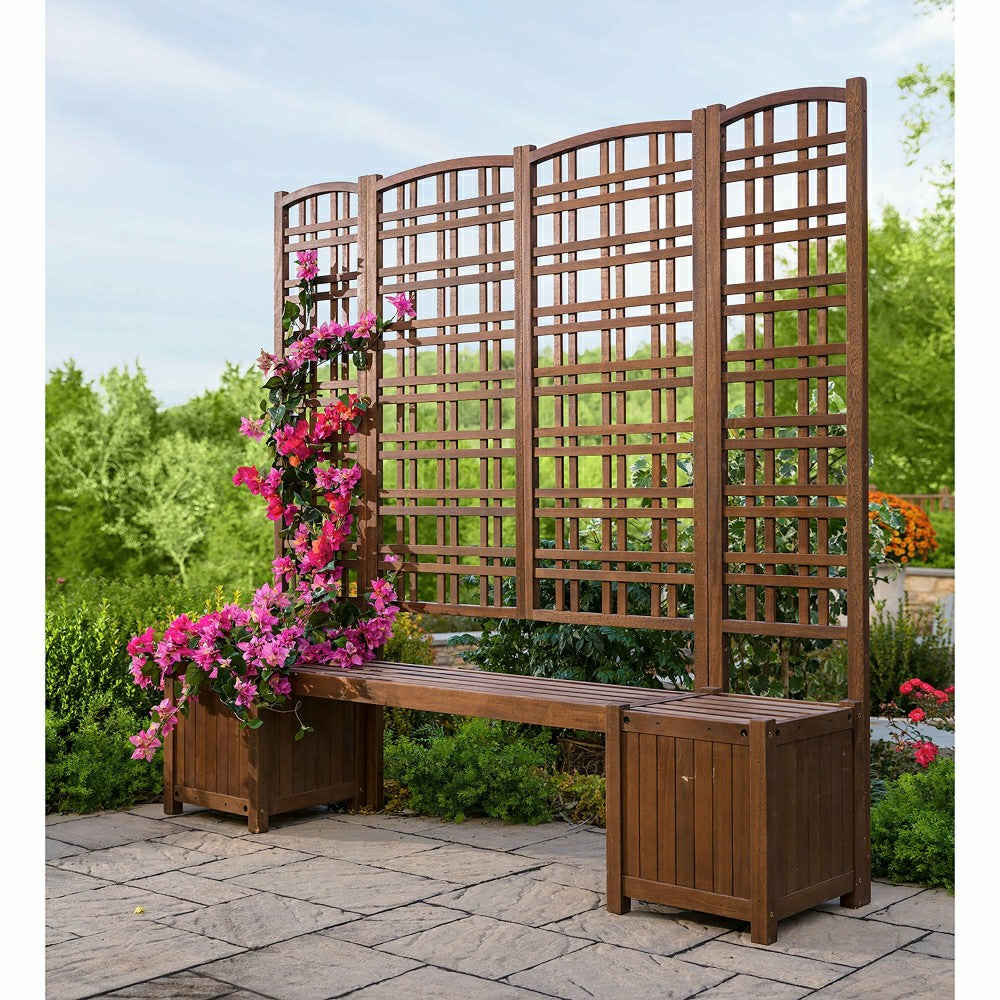 Large Outdoor Eucalyptus Privacy Trellis | Plow & Hearth