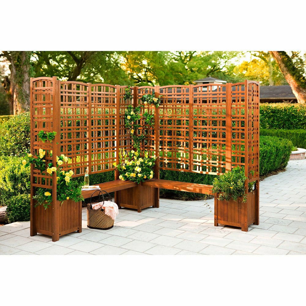 Large Outdoor Eucalyptus Privacy Trellis | Plow & Hearth
