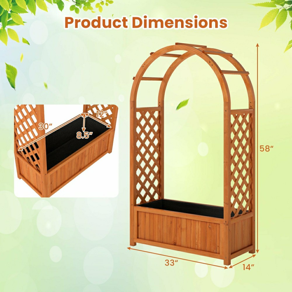 Raised Garden Bed with Lattice Trellis | Plow & Hearth