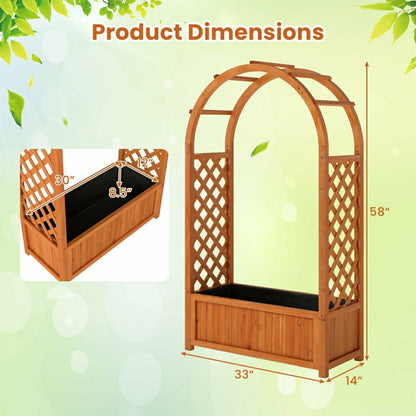 Raised Garden Bed with Lattice Trellis | Plow & Hearth