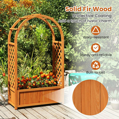 Raised Garden Bed with Lattice Trellis | Plow & Hearth
