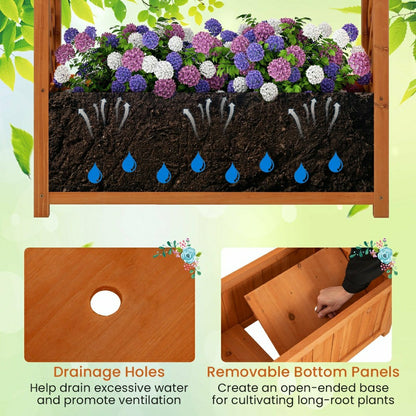 Raised Garden Bed with Lattice Trellis | Plow & Hearth