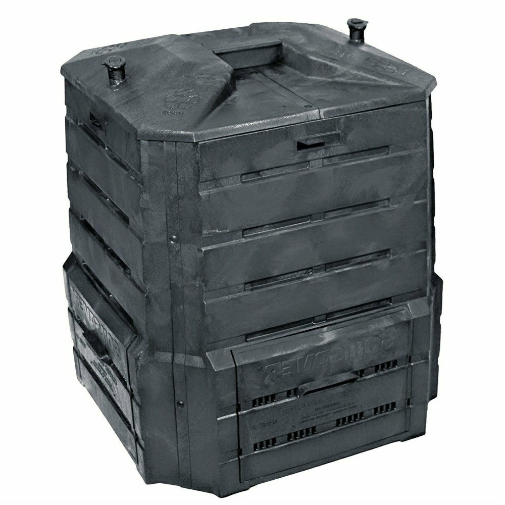 Black Plastic Compost Bin Composter - 94 Gallon | Plow & Hearth