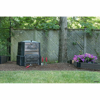 Black Plastic Compost Bin Composter - 94 Gallon | Plow & Hearth