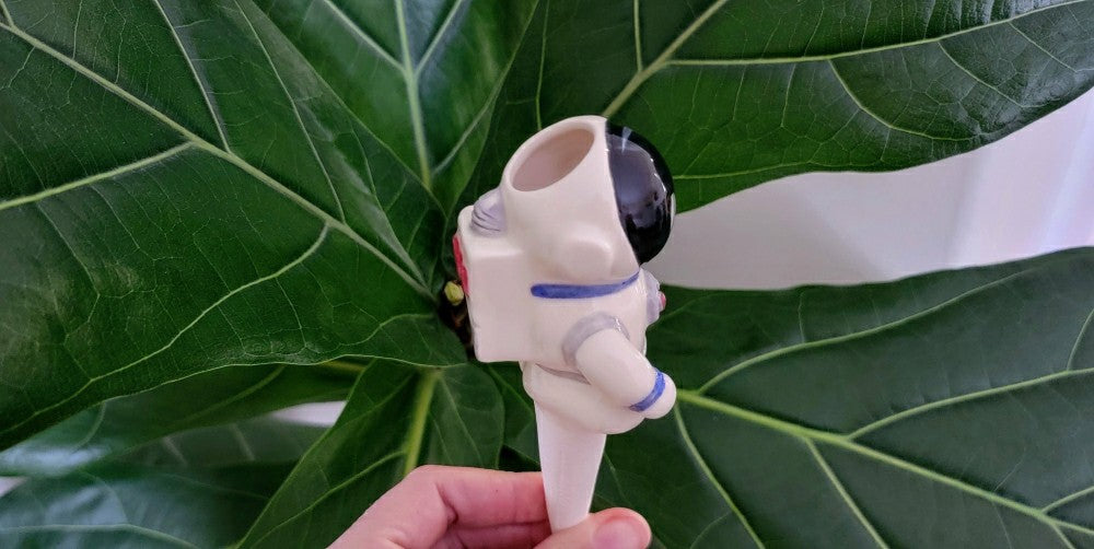Ceramic Self-Watering Plant Spike - Astronaut Watering Spike | Plow & Hearth