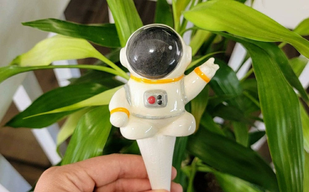 Ceramic Self-Watering Plant Spike - Astronaut Watering Spike | Plow & Hearth