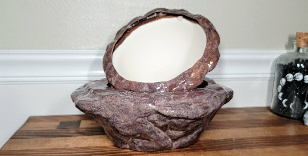 Large Natural Stone Self Watering / African Violet Pot | Plow & Hearth