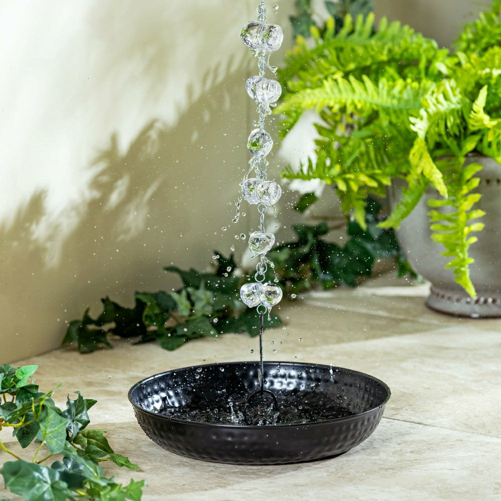 VivaStyle Rain Chain, Glass Pebble Rain Chain, 70" H | Plow & Hearth
