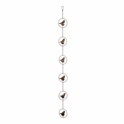 Cottage Garden Rain Chain, Metal, Bronze Bird, 72" | Plow & Hearth