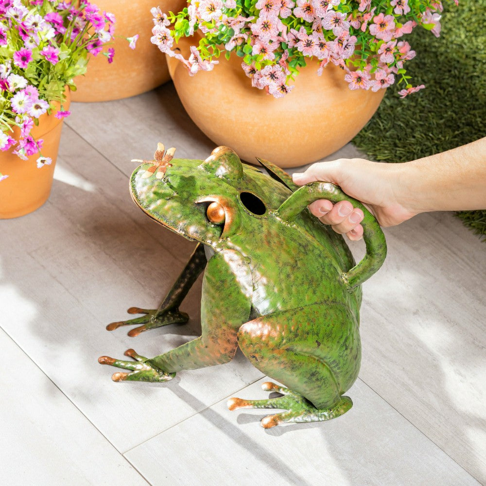 Metal Frog Watering Can | Plow & Hearth
