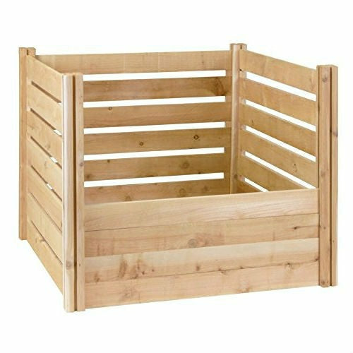 Outdoor 174-Gallon Wooden Compost Bin made from Eco-Friendly Cedar Woo | Plow & Hearth