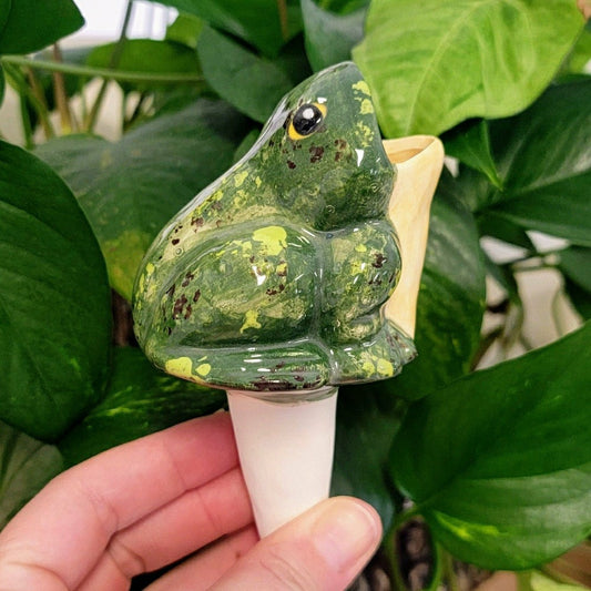 Open-Mouth Frog Plant Watering Spike | Plow & Hearth