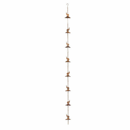 Cottage Garden Rain Chain, Metal Snail & Mushroom, 72" | Plow & Hearth