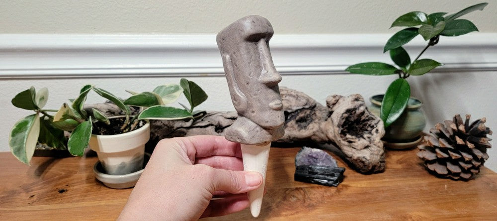 Moai Watering Spike | Plow & Hearth
