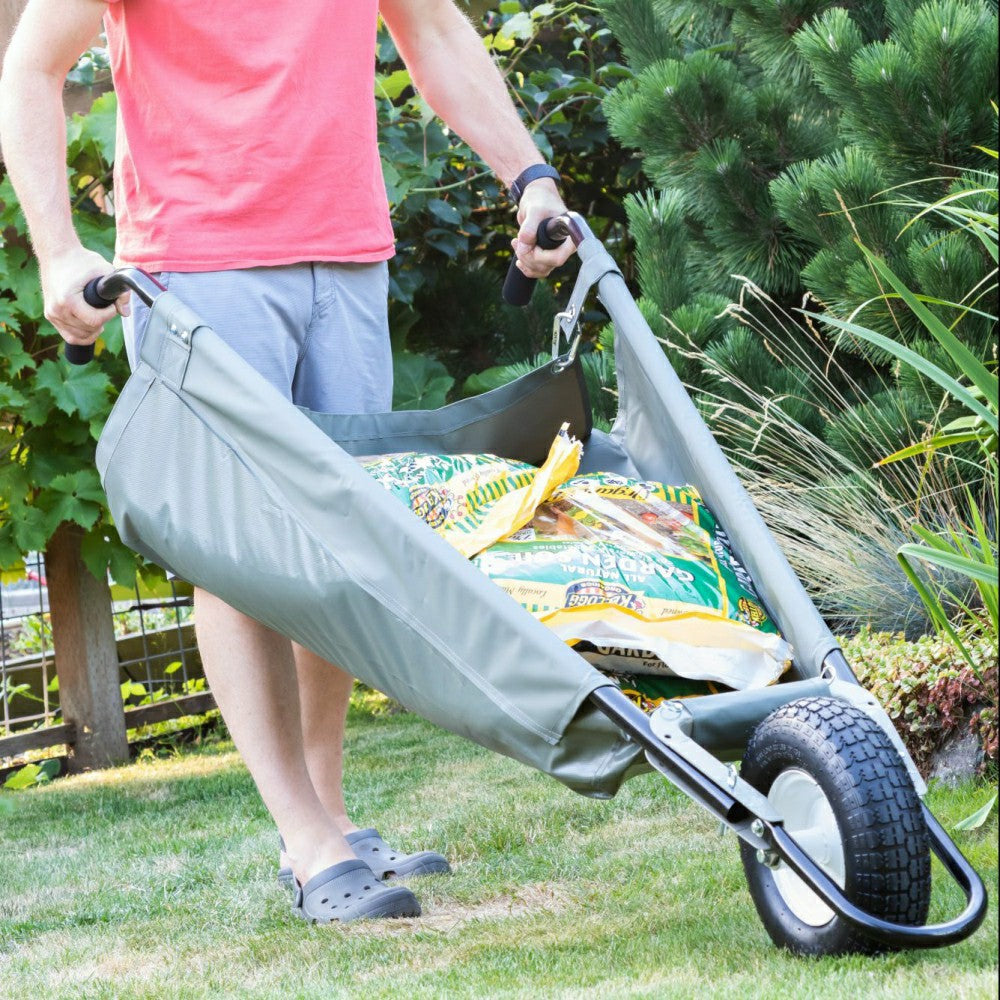 Original WheelEasy Foldable Garden Cart (Wheelbarrow) | Plow & Hearth