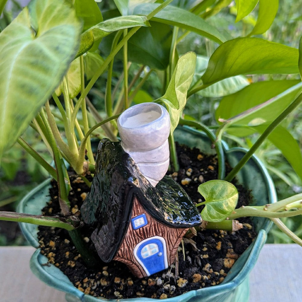 Little Wood Cabin Plant Watering Spike | Plow & Hearth