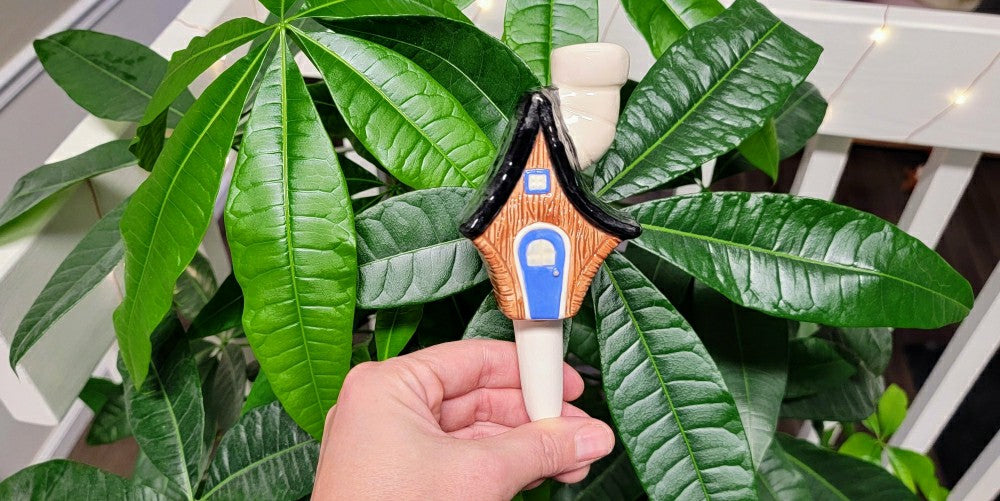 Little Wood Cabin Plant Watering Spike | Plow & Hearth