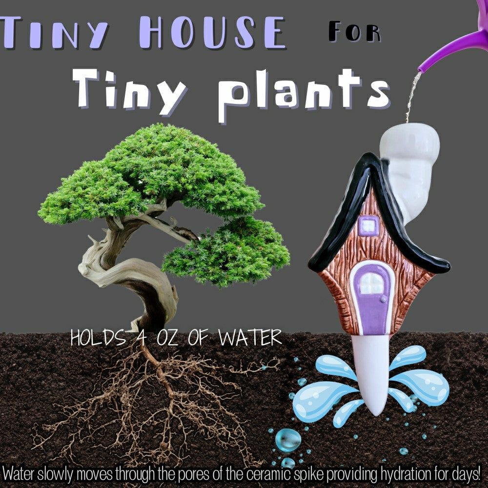 Little Wood Cabin Plant Watering Spike | Plow & Hearth