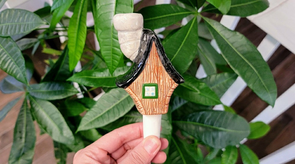 Little Wood Cabin Plant Watering Spike | Plow & Hearth