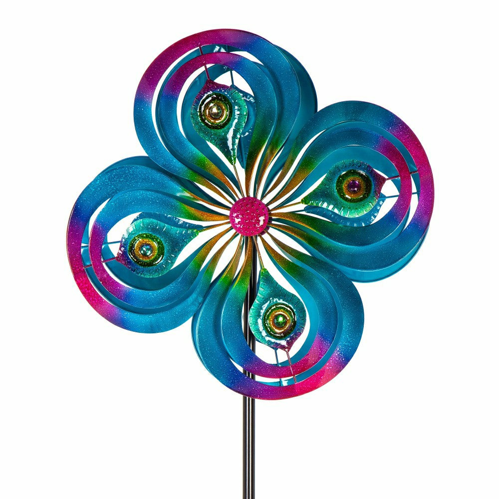 Peacock Swirls Wind Spinner | Plow & Hearth
