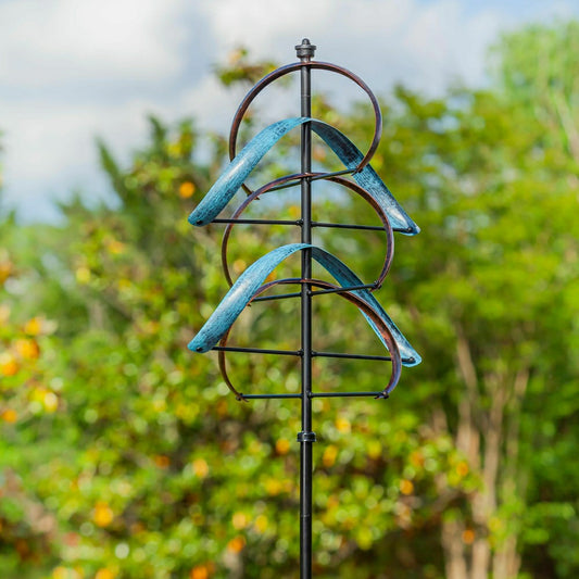 Towering Semicircle Metal Wind Spinner, 80" H | Plow & Hearth