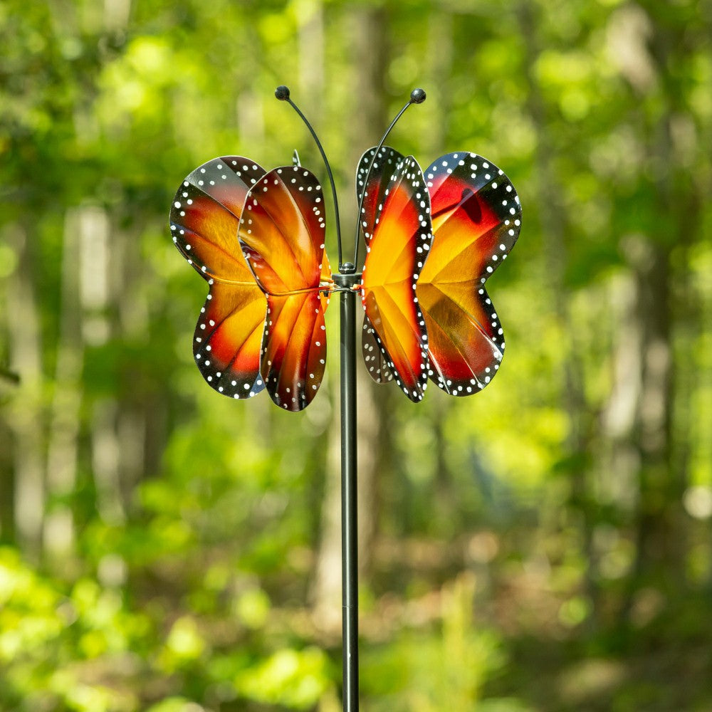 Butterfly Wings In the Wind Wind Spinner 65"H | Plow & Hearth