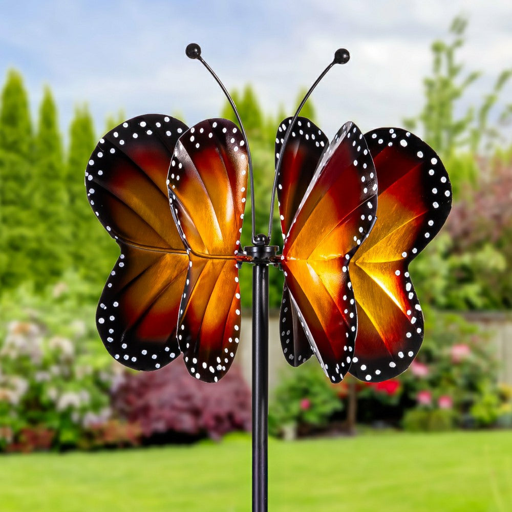 Butterfly Wings In the Wind Wind Spinner 65"H | Plow & Hearth