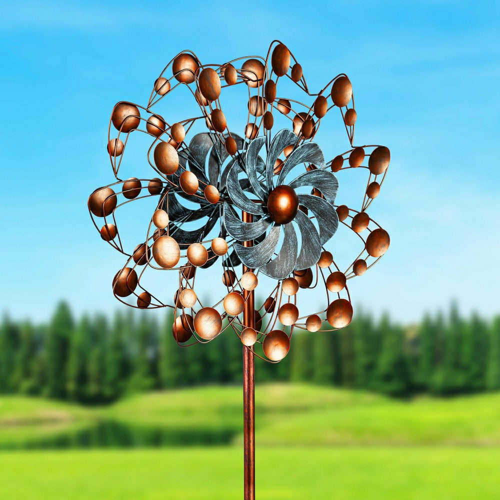 75"H Bubble Flower Wind Spinner | Plow & Hearth