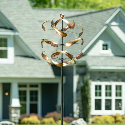 Ombre Copper Swirl Wind Spinner 83"H | Plow & Hearth