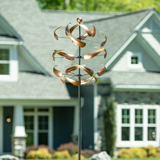 Ombre Copper Swirl Wind Spinner 83"H | Plow & Hearth