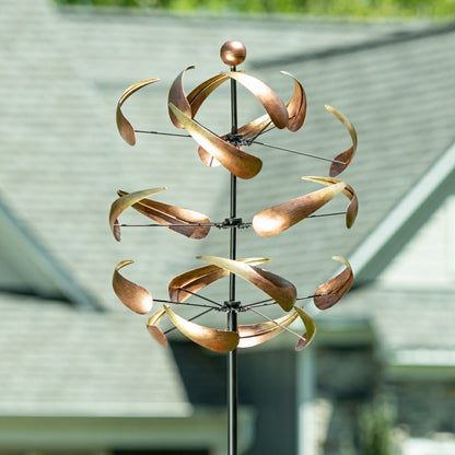 Ombre Copper Swirl Wind Spinner 83"H | Plow & Hearth