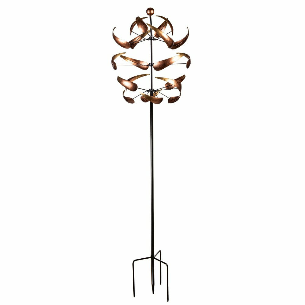 Ombre Copper Swirl Wind Spinner 83"H | Plow & Hearth